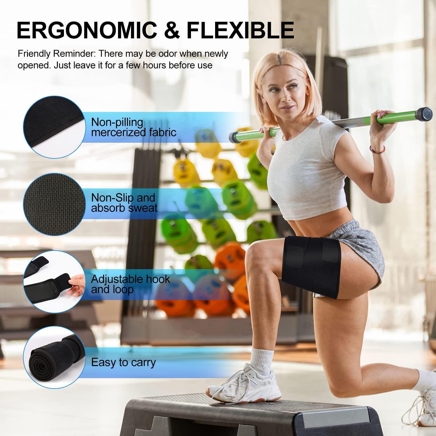 Faja de Muslo SupreGear Ajustable Neopreno Soporte Negro L