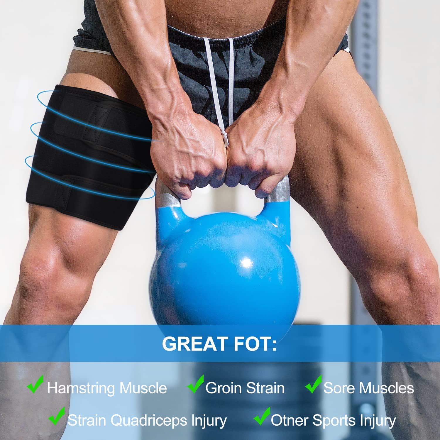 Faja de Muslo SupreGear Ajustable Neopreno Soporte Negro L