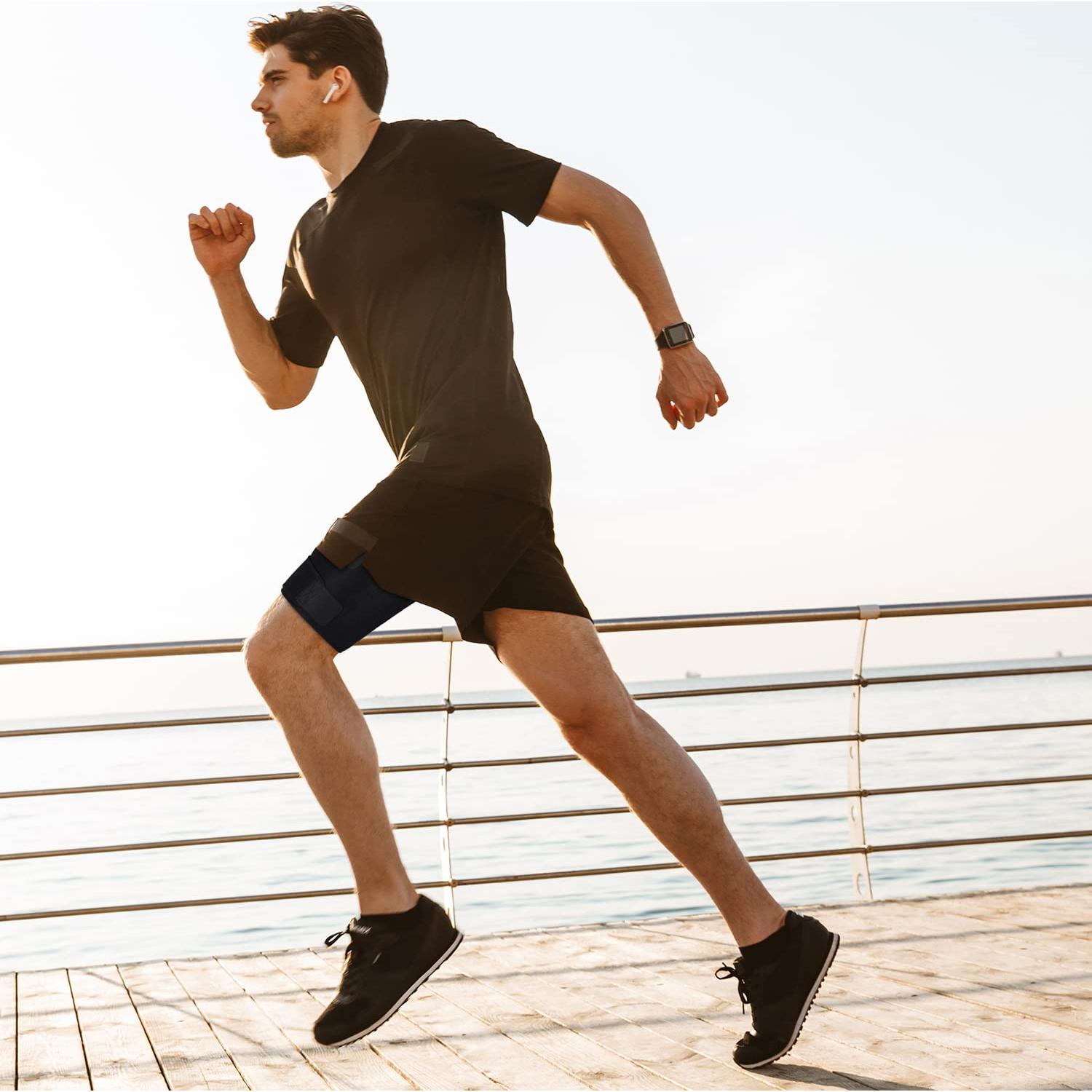 Faja de Muslo SupreGear Ajustable Neopreno Soporte Negro L