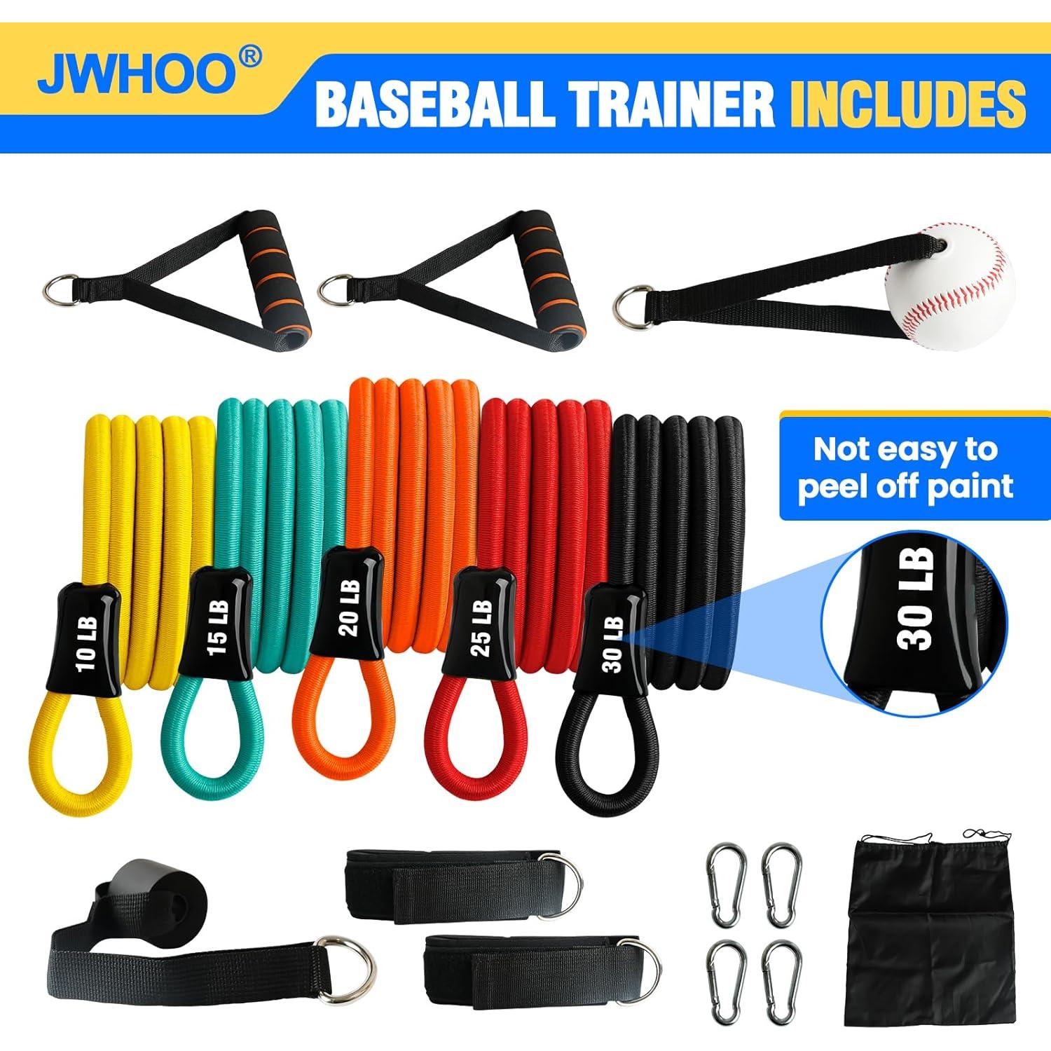 Banda de Resistencia JWHOO para Béisbol - 16 Piezas, 5 Niveles