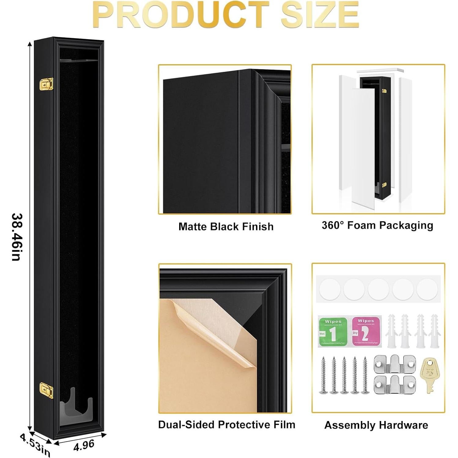 Estuche de exhibición para bate de béisbol Mlikero 97.6x12.6cm