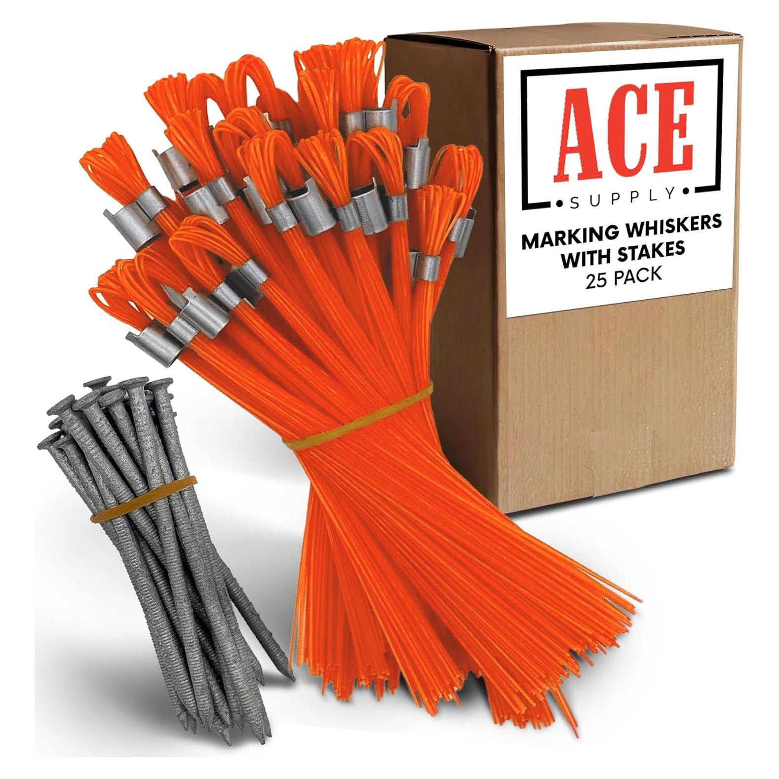 Bigotes de Marcado Naranjas ACE Supply - Paquete de 25