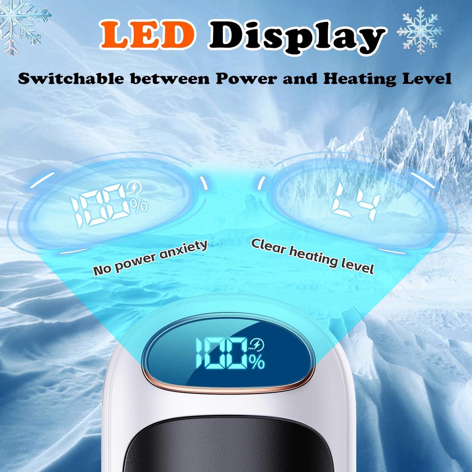 Calentador de Manos Recargable Taiofan TK05 - 2 Paquete, USB, 4 Niveles