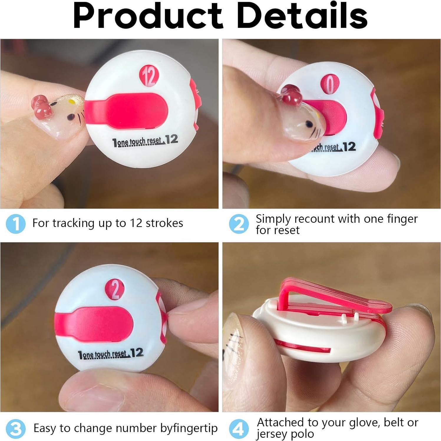 Contador de Puntuaciones de Golf Chairleiro - Set de 4 Mini Contadores