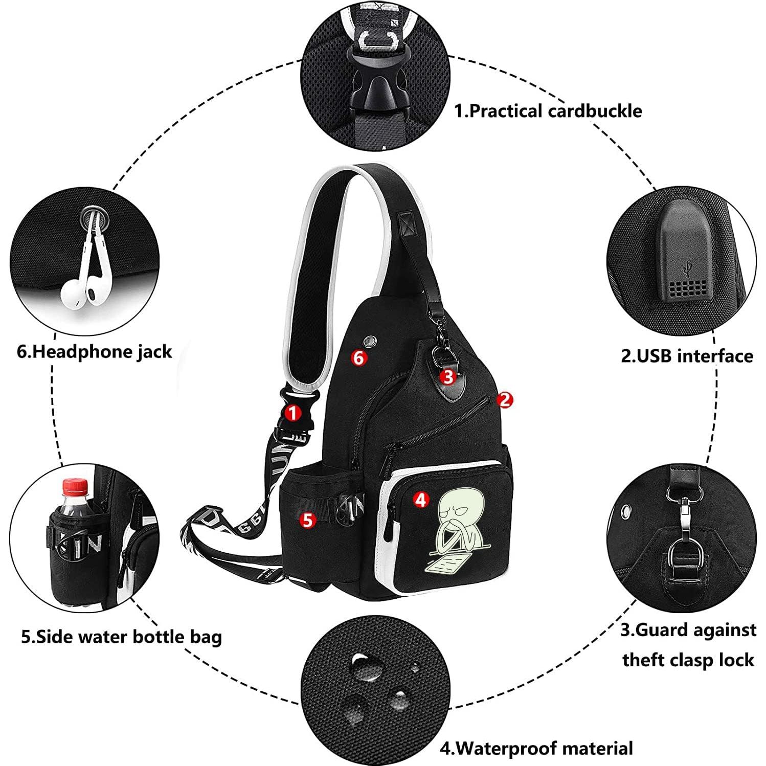 Bolsa Cruzada Luminosa Xinveen 33x18 cm Multifuncional