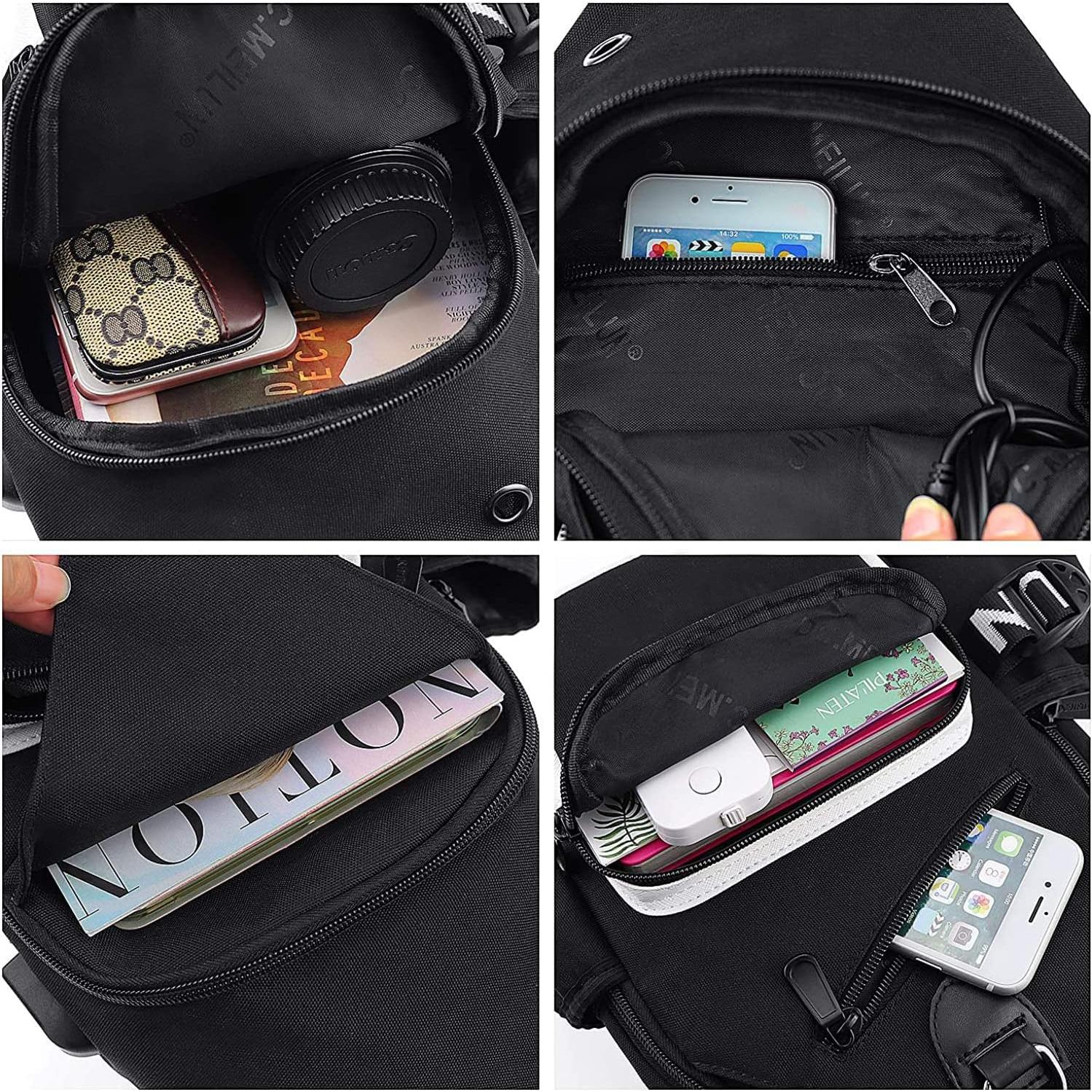 Bolsa Cruzada Luminosa Xinveen 33x18 cm Multifuncional