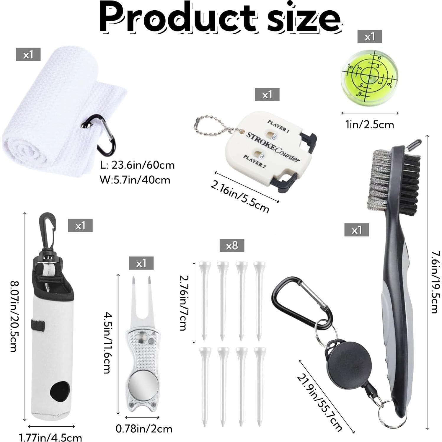 Kit de Accesorios de Golf 13 Piezas qztavyni - Unisex