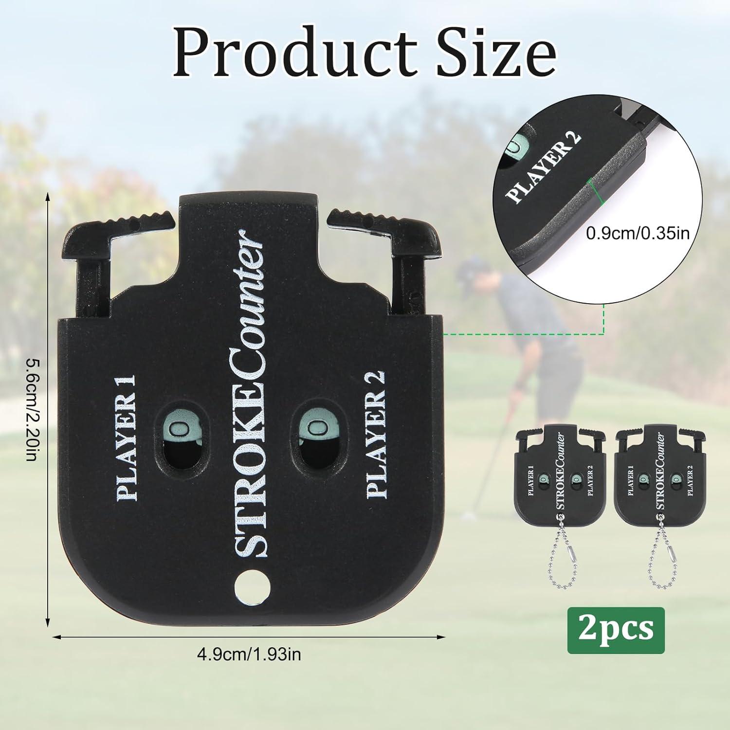 Contador de Golpes de Golf PEUTIER - 2 Piezas, Negro