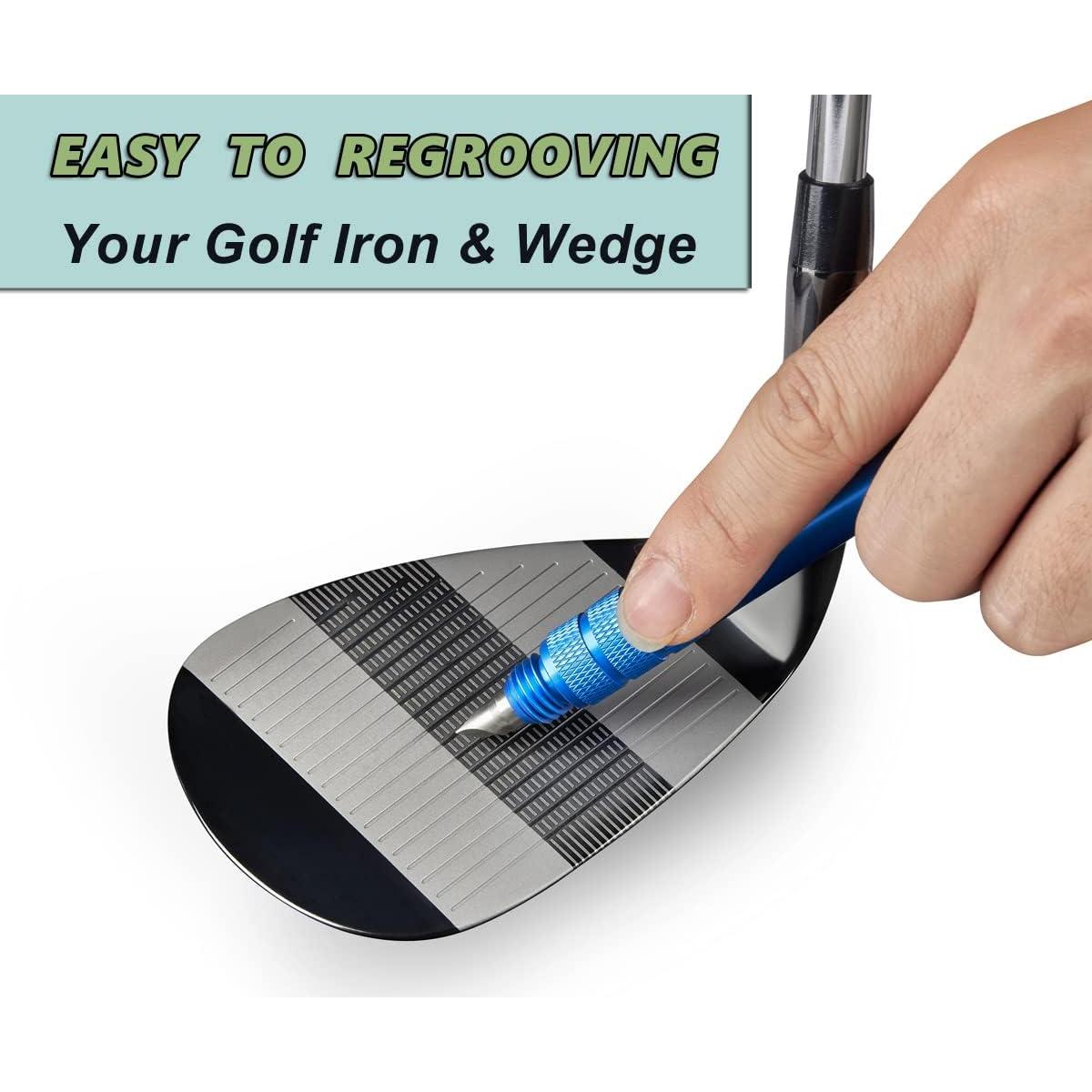 Afilador de Ranuras de Palos de Golf MAZEL - 3 en 1, Aluminio