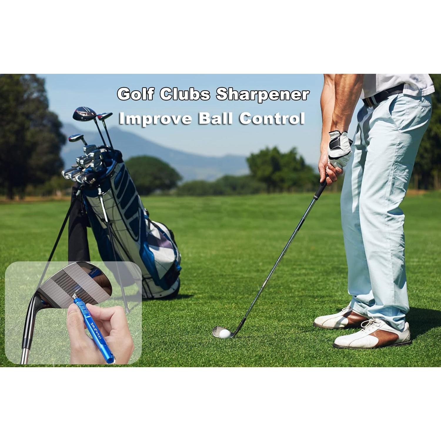 Afilador de Ranuras de Palos de Golf MAZEL - 3 en 1, Aluminio