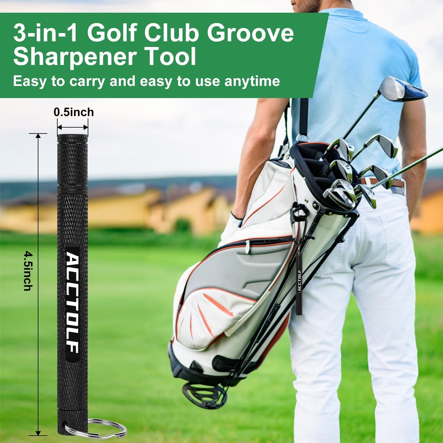 Afilador de Ranuras para Palos de Golf ACCTOLF 3 en 1