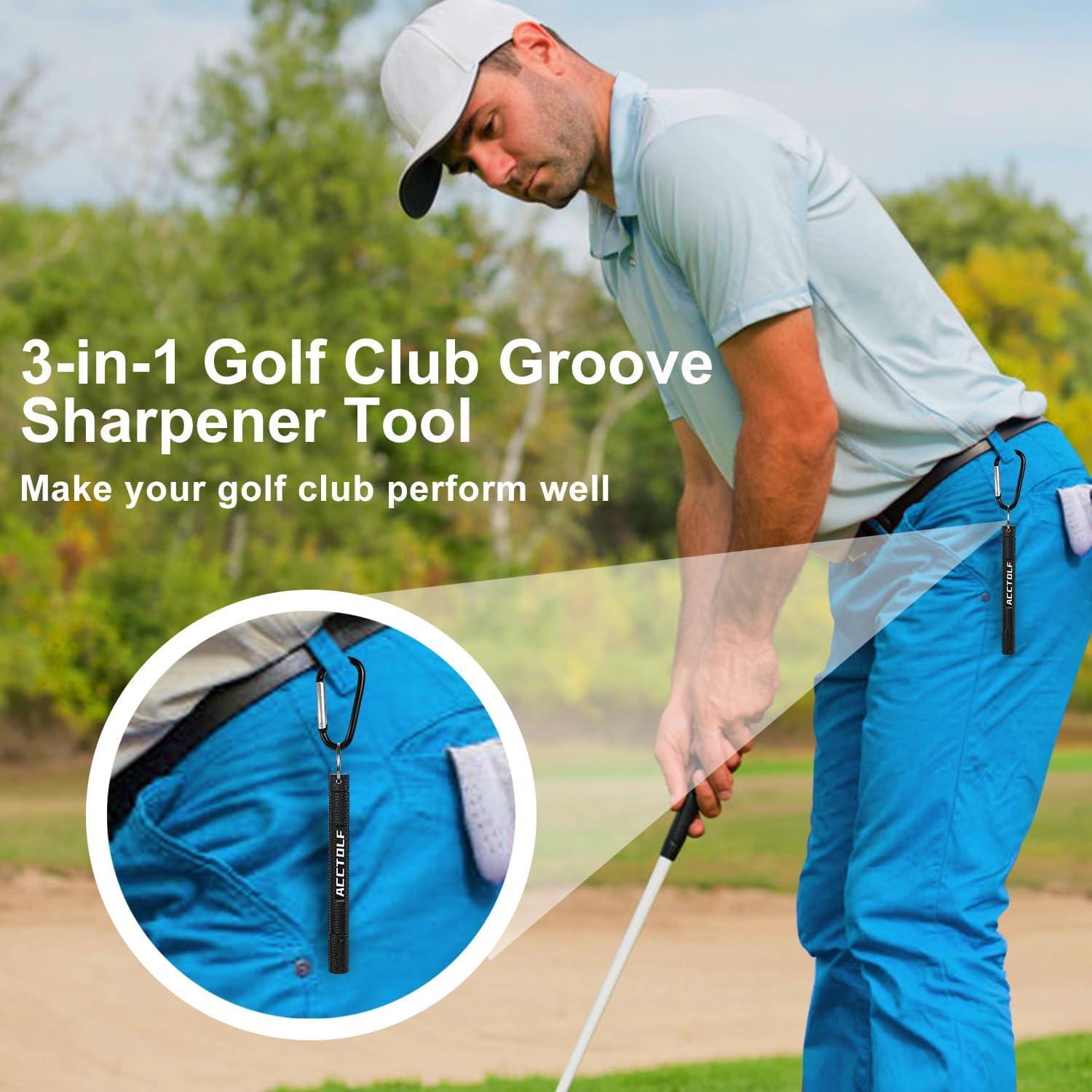 Afilador de Ranuras para Palos de Golf ACCTOLF 3 en 1