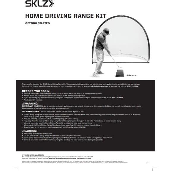 Kit de Golf en Casa SKLZ con Red 2.13m, Pelotas y Plataforma