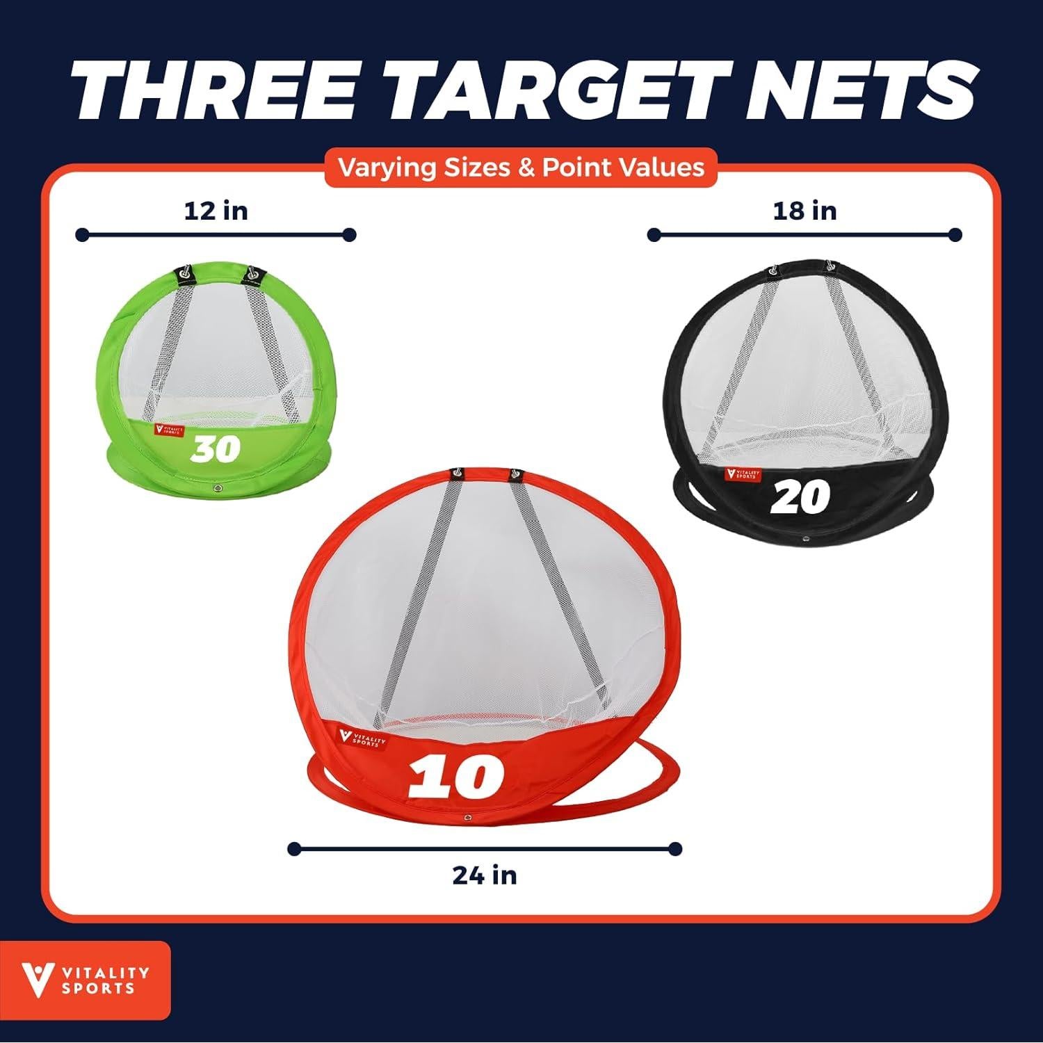 Juego de Chipping de Golf Vitality Sports - 3 Redes y Alfombrilla