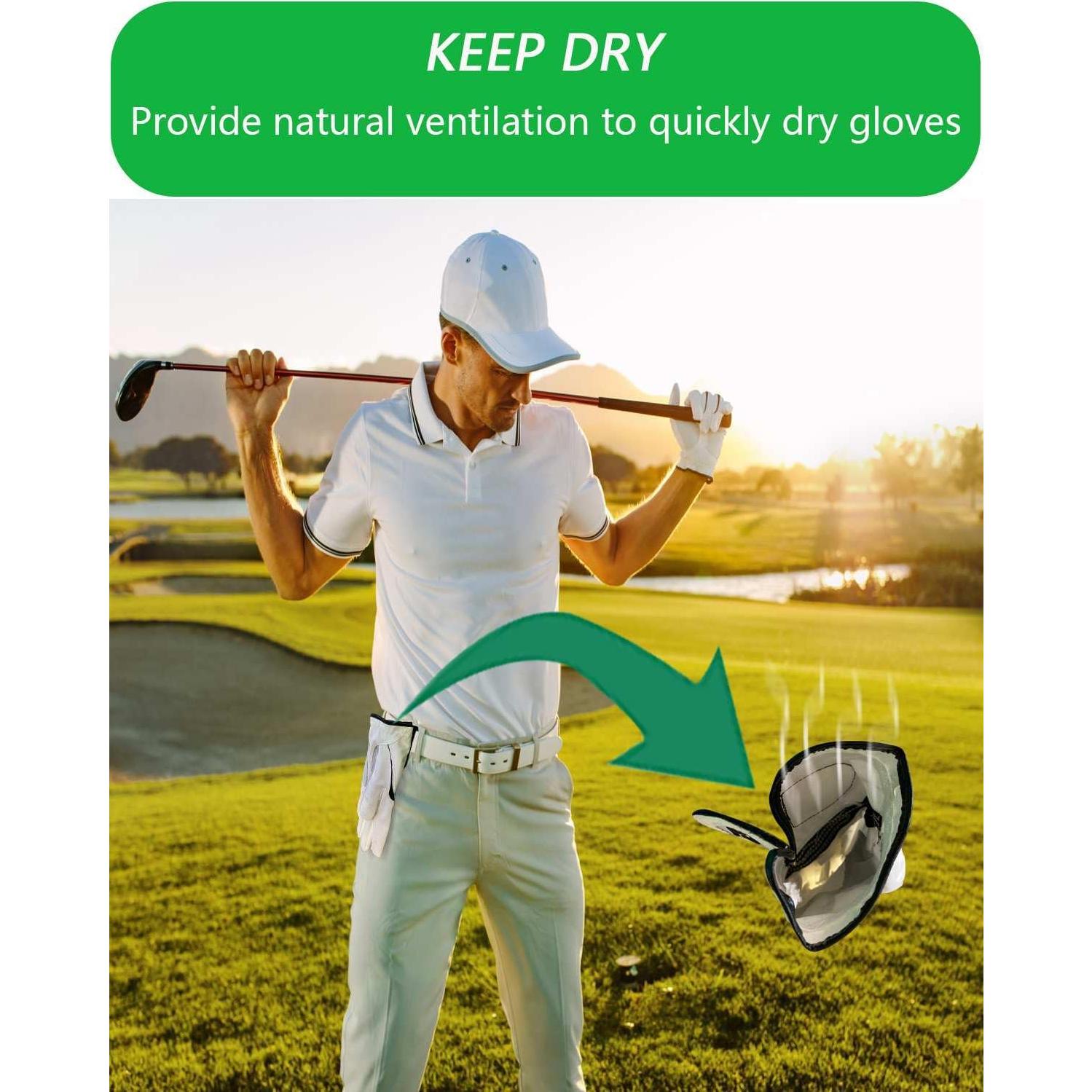 Clip para Guantes de Golf BUMOVE - Soporte Ventilado Negro