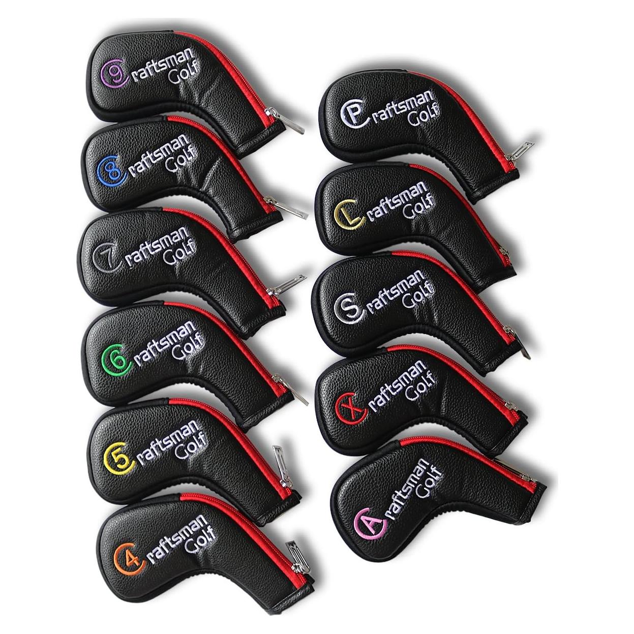 Set de 11 Cubiertas de Hierro CRAFTSMAN GOLF - Cuero Sintético Negro