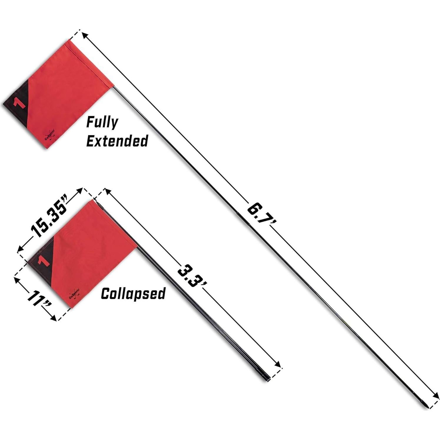 Banderas de Golf GoSports Paquete de 3 para Práctica