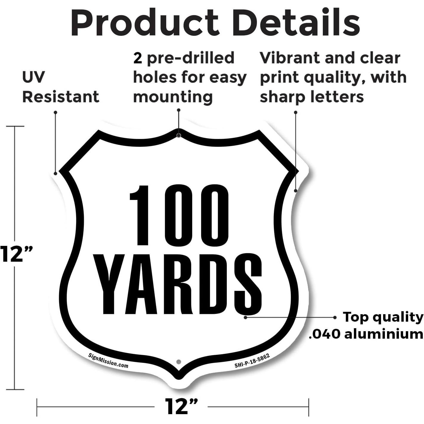 Marcador de Distancia 5K SignMission 30x30 cm Aluminio Resistente