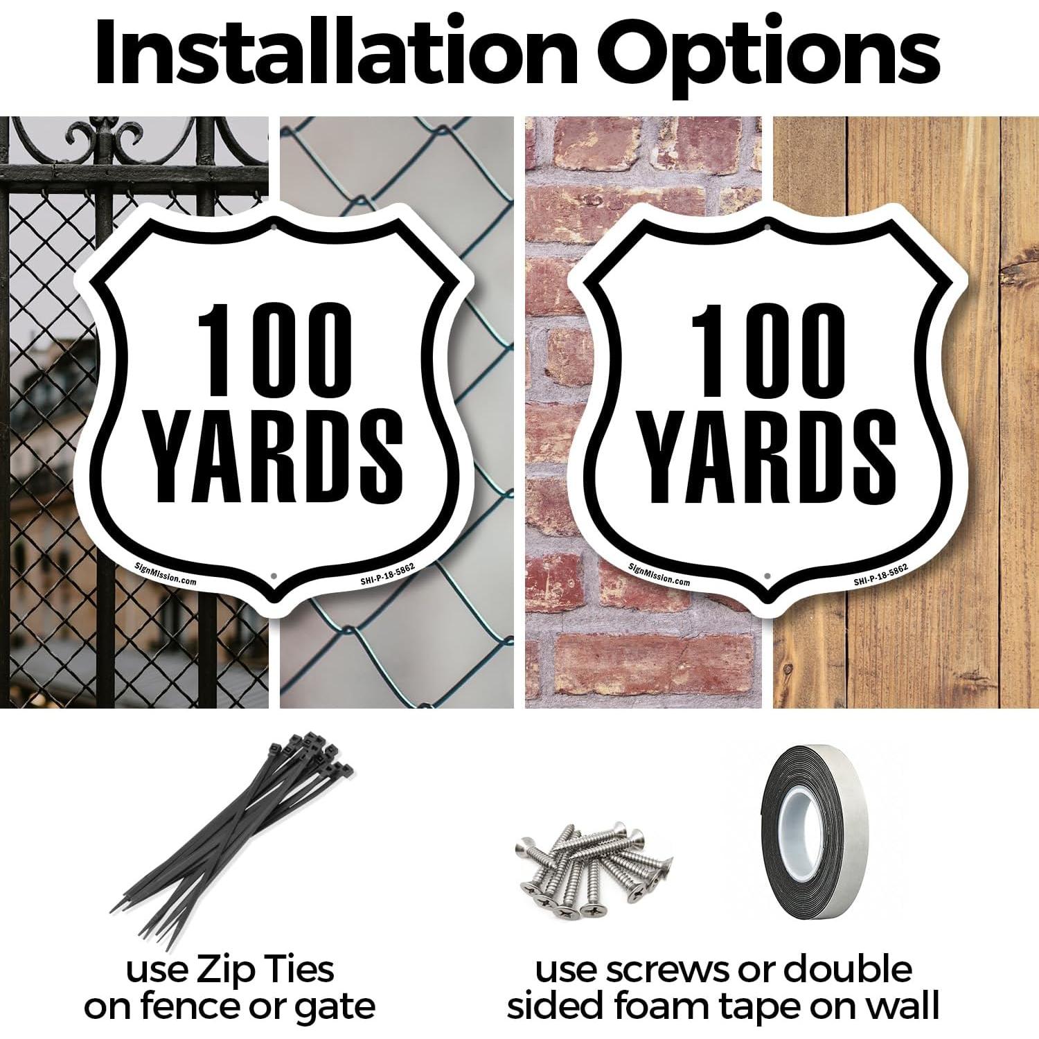 Marcador de Distancia 5K SignMission 30x30 cm Aluminio Resistente