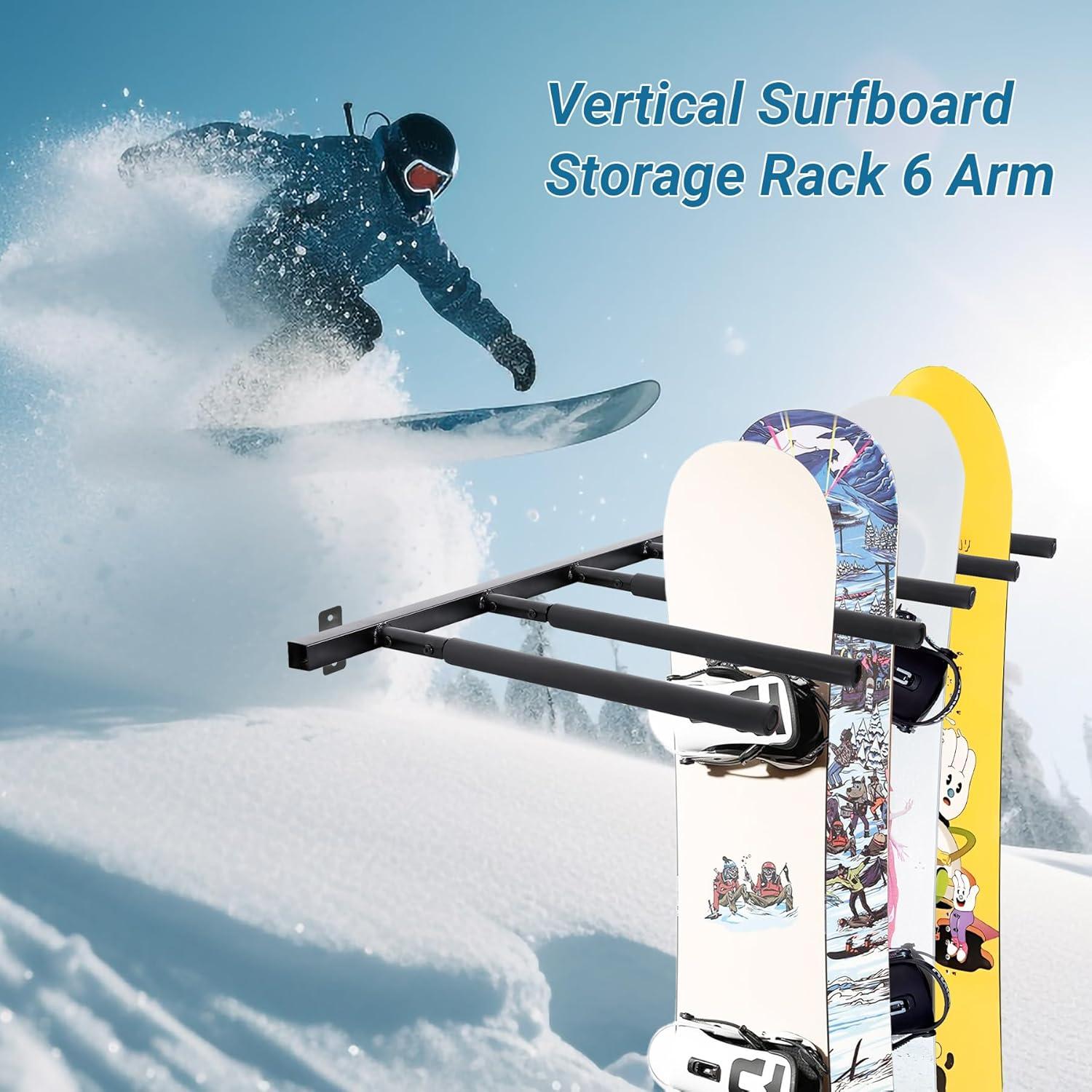 Soporte de Tabla de Surf Neorexon 6 Brazos Montaje Pared