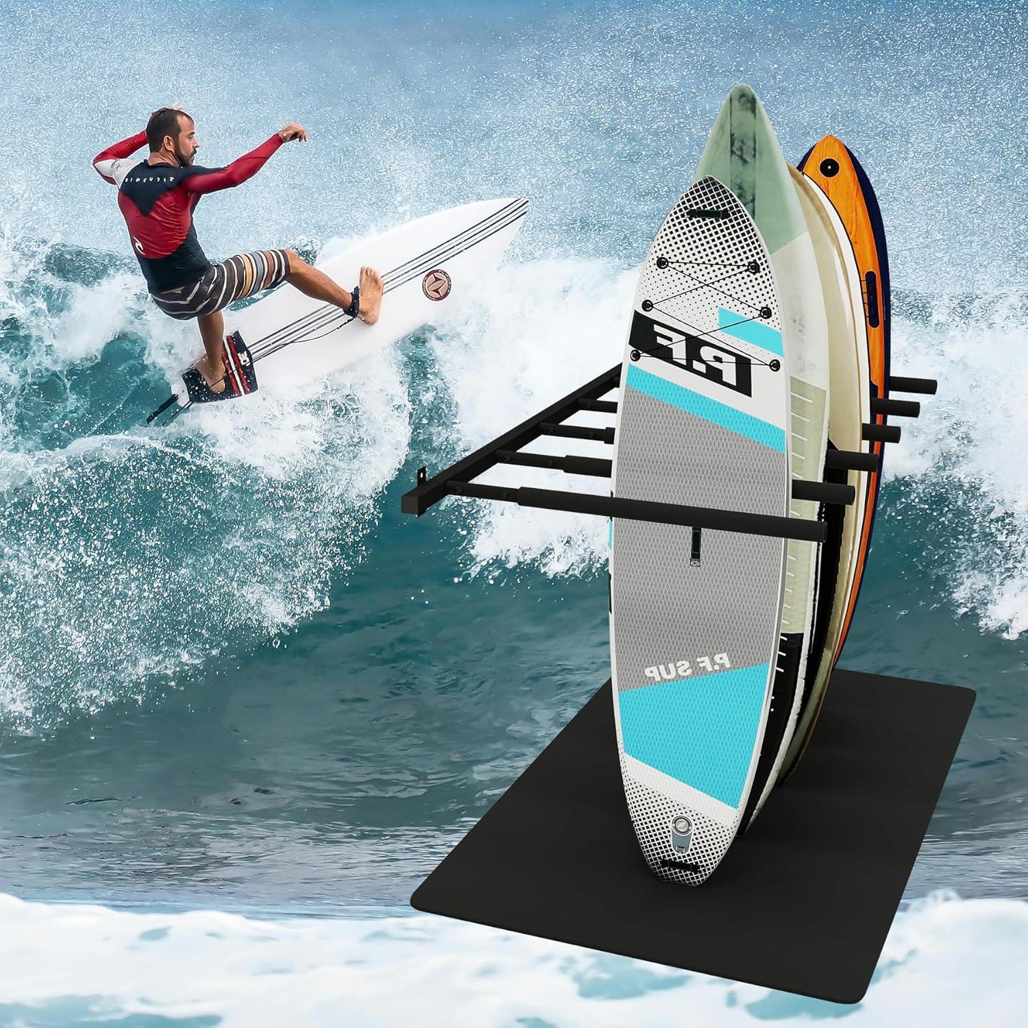 Soporte de Tabla de Surf Neorexon 6 Brazos Montaje Pared