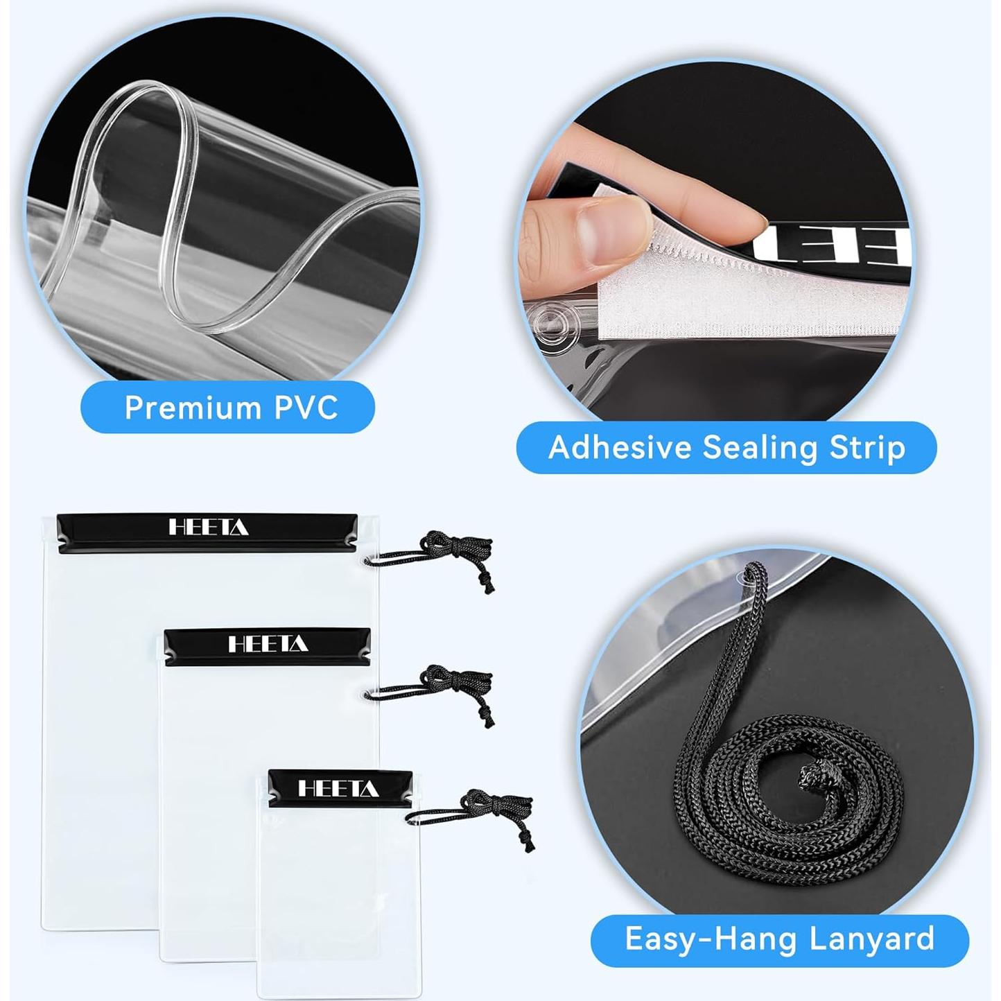 HEETA Paquete de 5 Bolsas Secas Impermeables 40.4x26.9cm