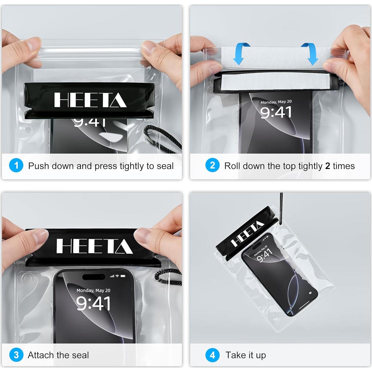 HEETA Paquete de 5 Bolsas Secas Impermeables 40.4x26.9cm