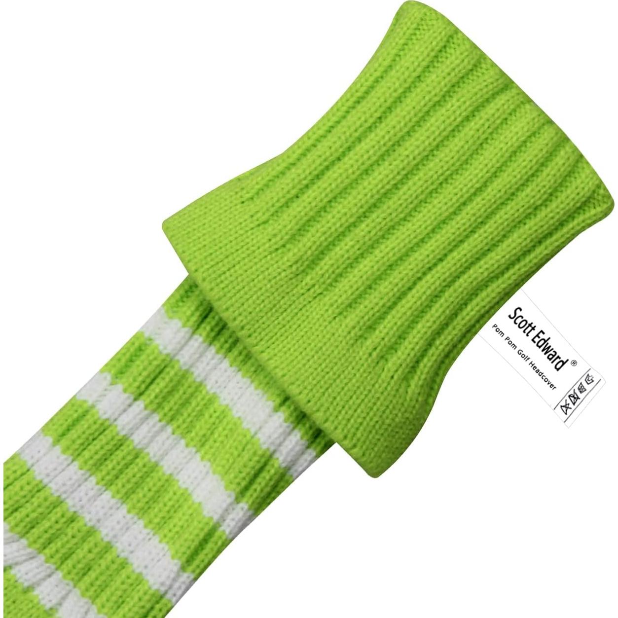Cubiertas de Cabeza de Golf Scott Edward Juego de 3 Rayas Verdes