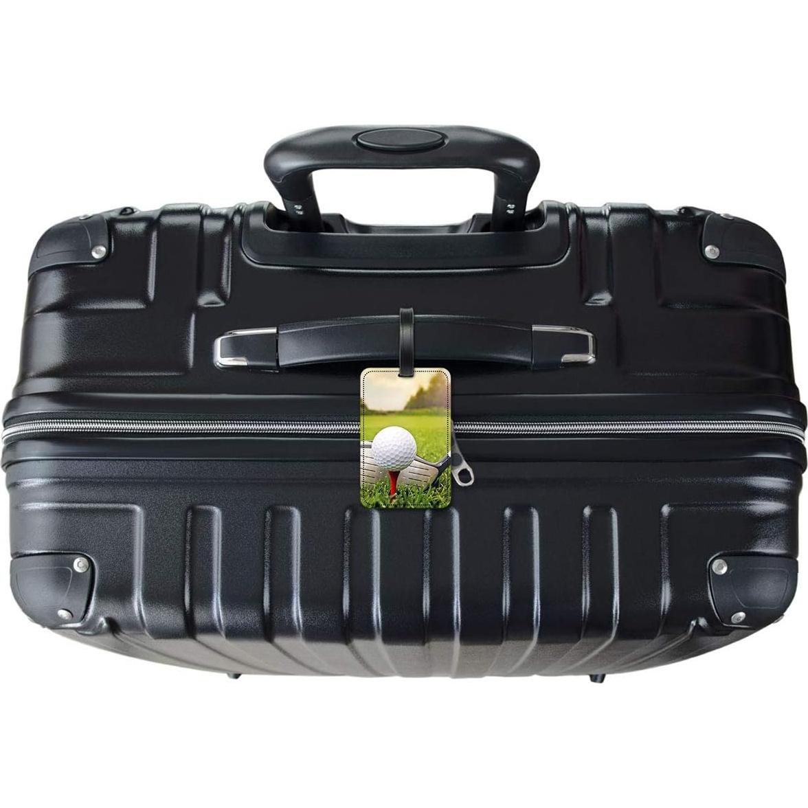 Set de 2 Etiquetas de Equipaje Art Plates Golf Club y Pelota