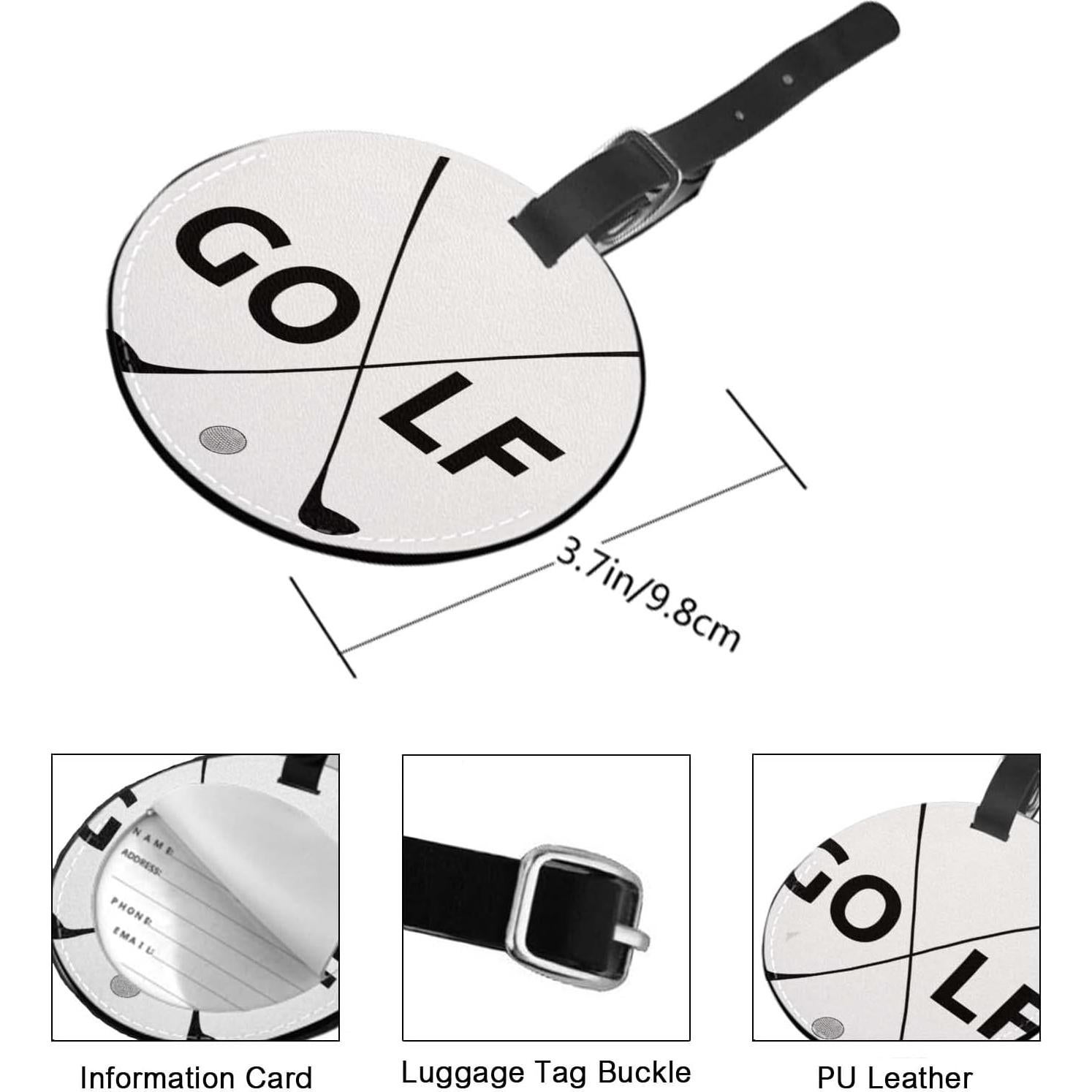 Etiqueta de Equipaje Redonda TKS MITLAN de Cuero PU Golf