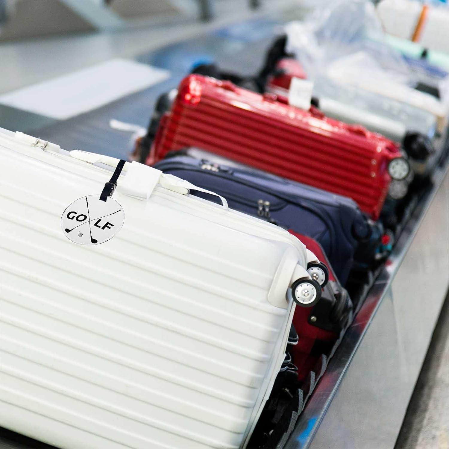 Etiqueta de Equipaje Redonda TKS MITLAN de Cuero PU Golf