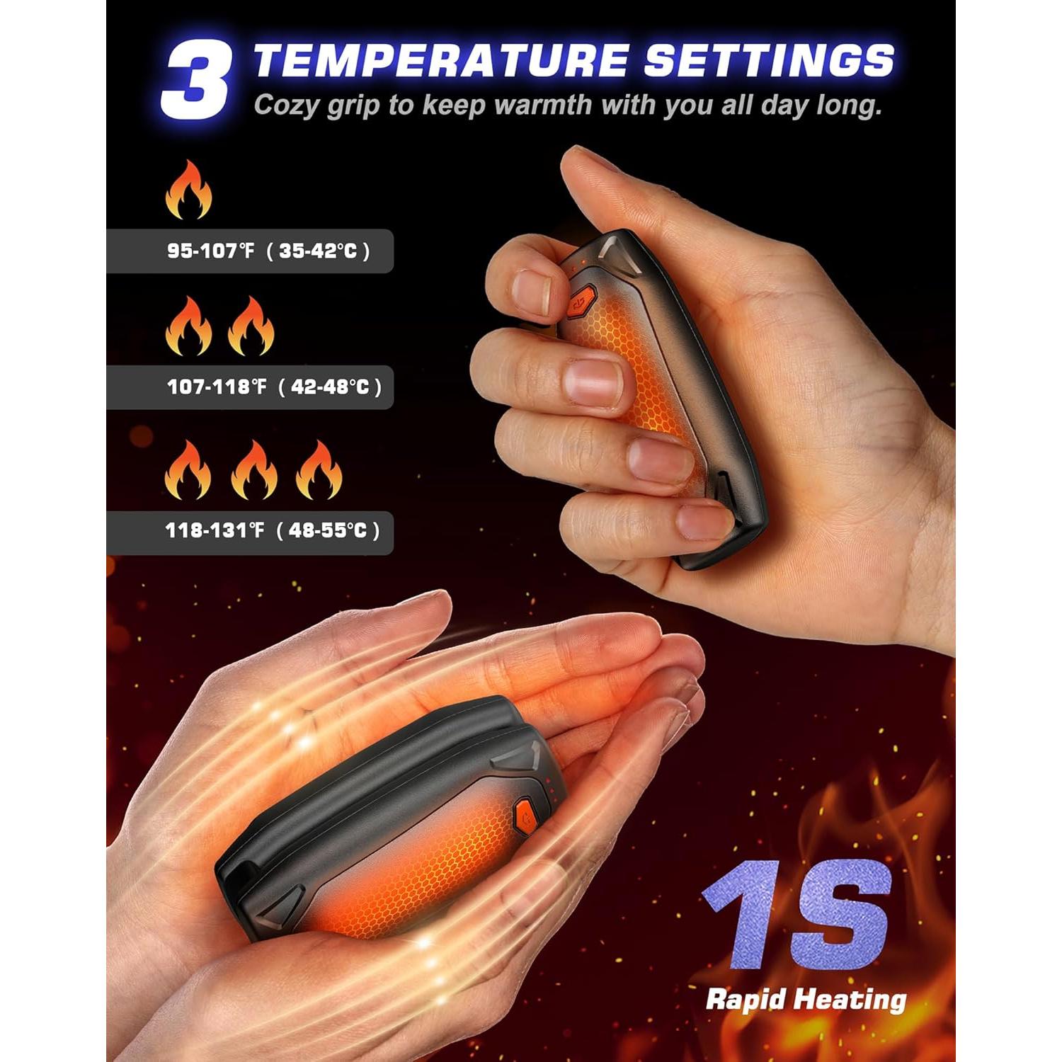 Calentadores de Manos Recargables Kesguar 14000mAh - Paquete de 2