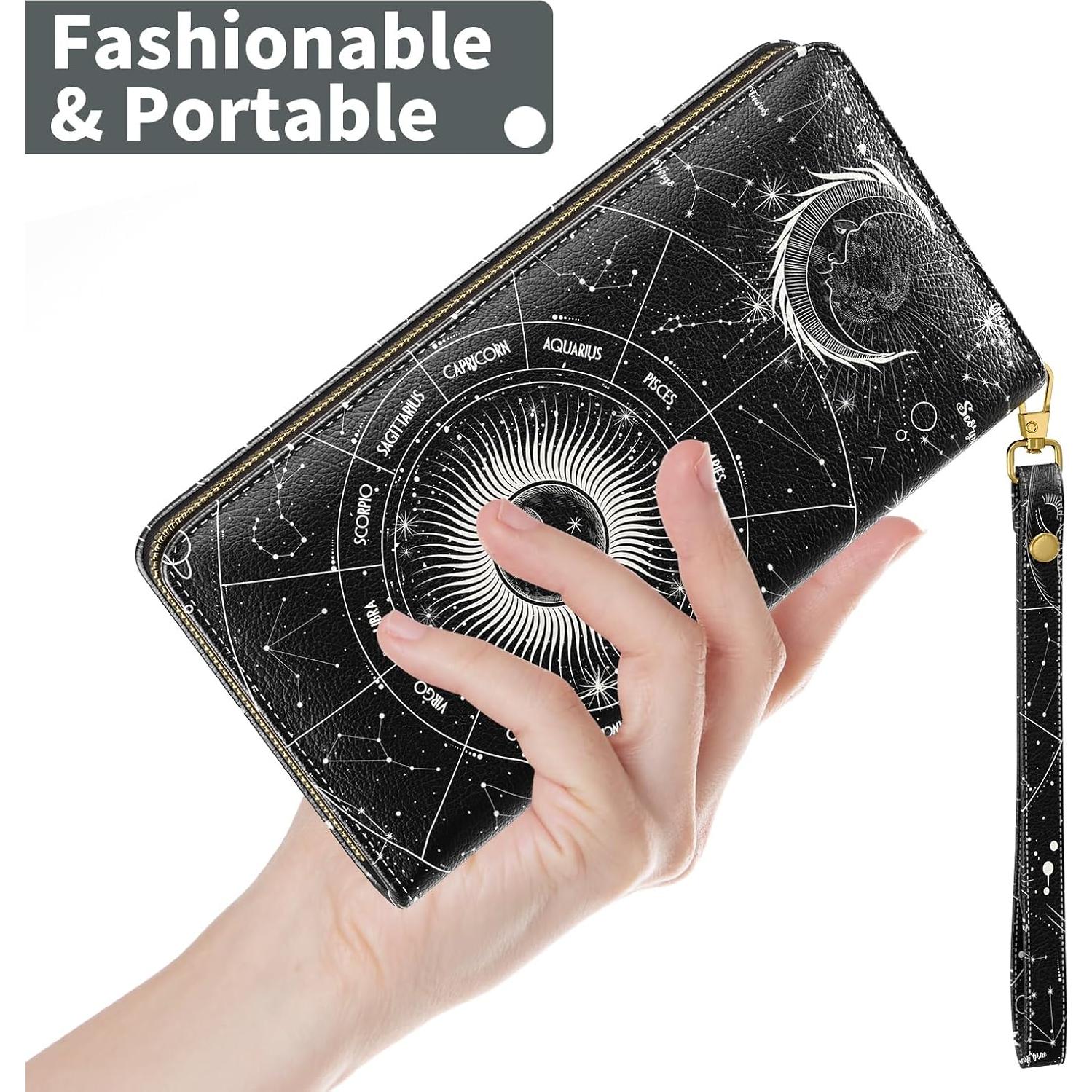 Billetera de Muñeca Nipichsha RFID para Mujeres - Sol Luna