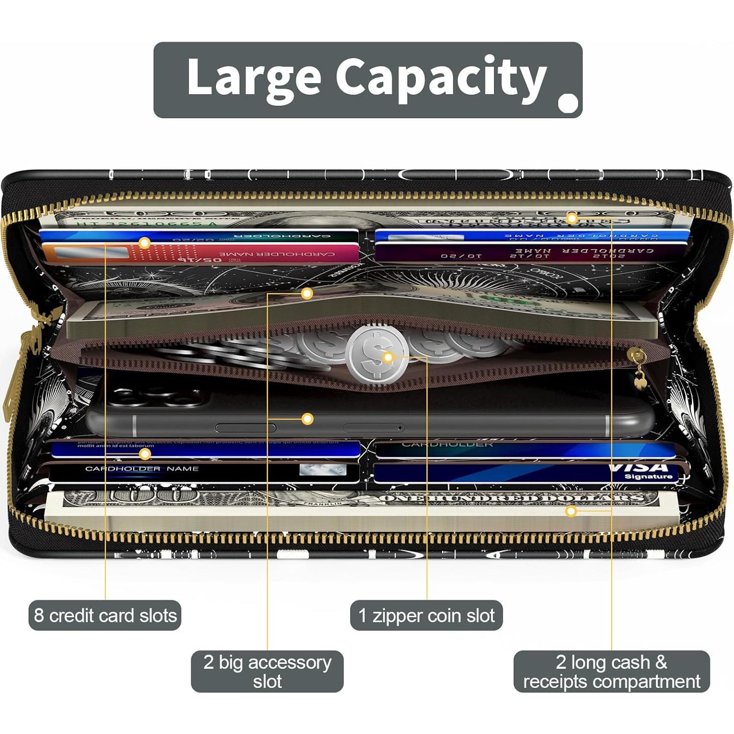 Billetera de Muñeca Nipichsha RFID para Mujeres - Sol Luna