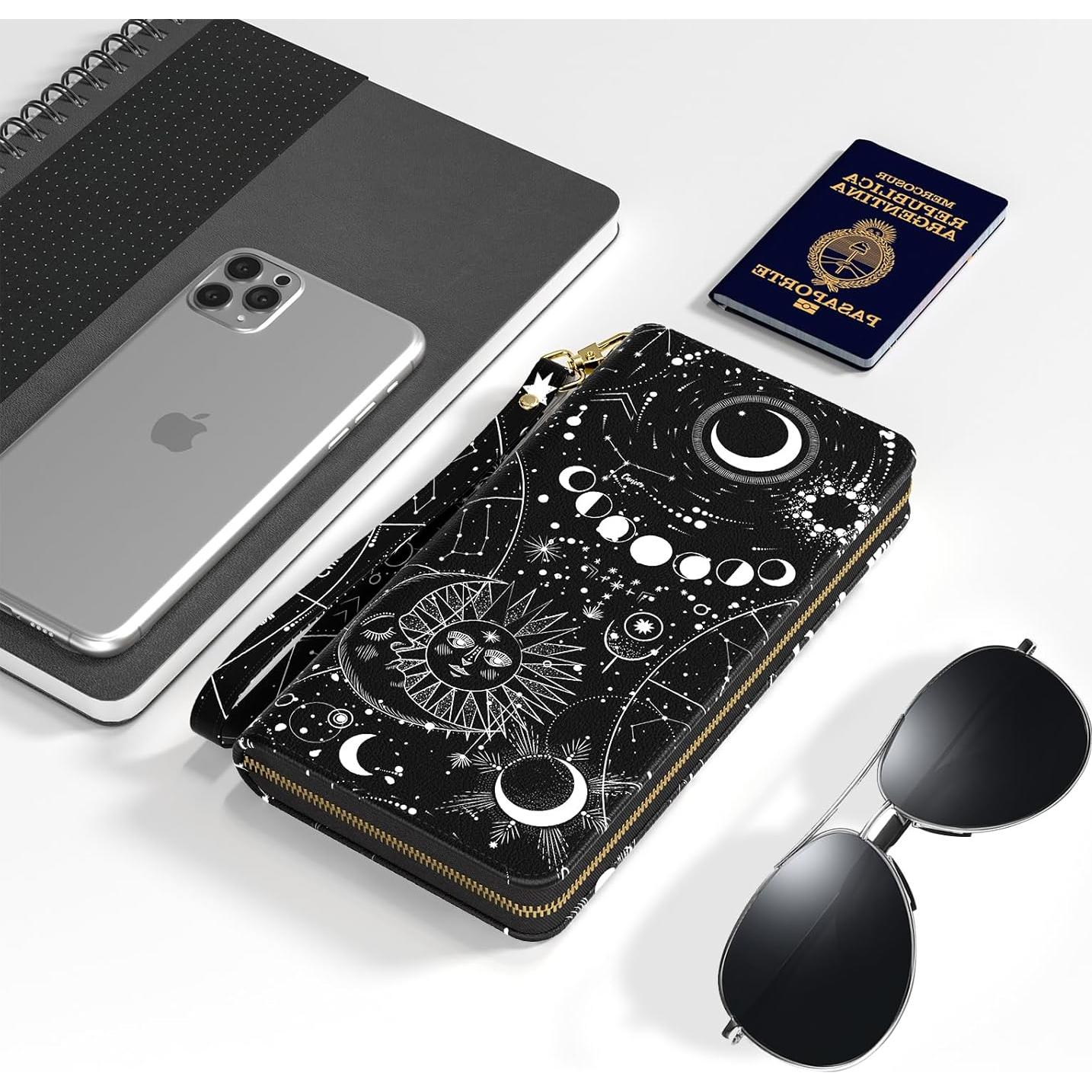 Billetera de Muñeca Nipichsha RFID para Mujeres - Sol Luna