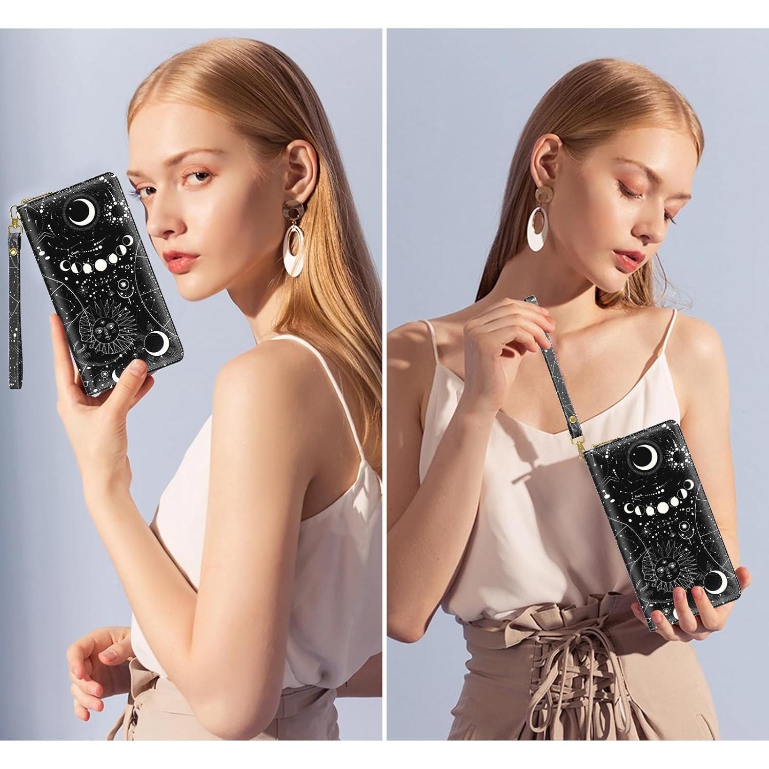 Billetera de Muñeca Nipichsha RFID para Mujeres - Sol Luna