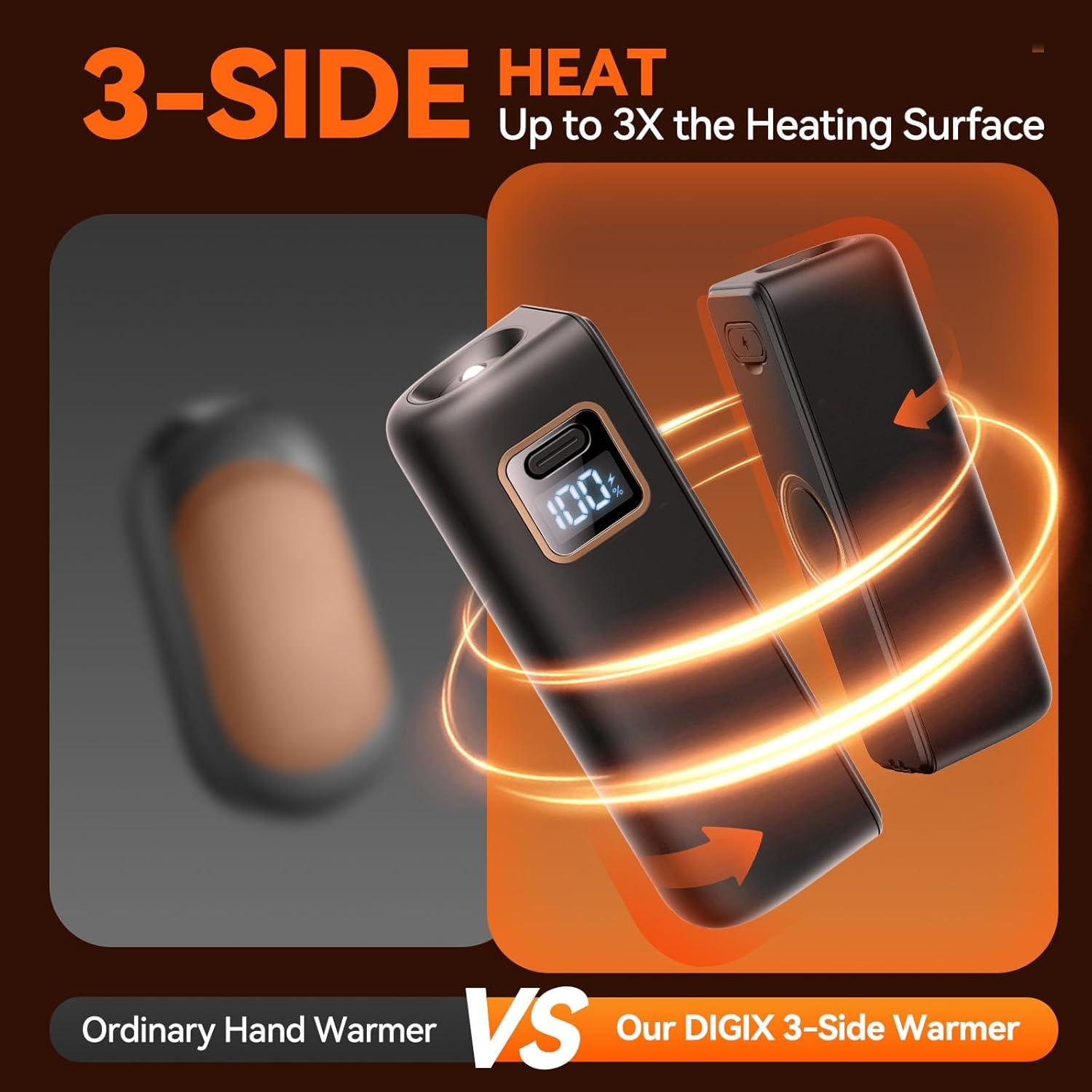 Calentadores de Manos Recargables DIGIX 6000mAh 2 Piezas