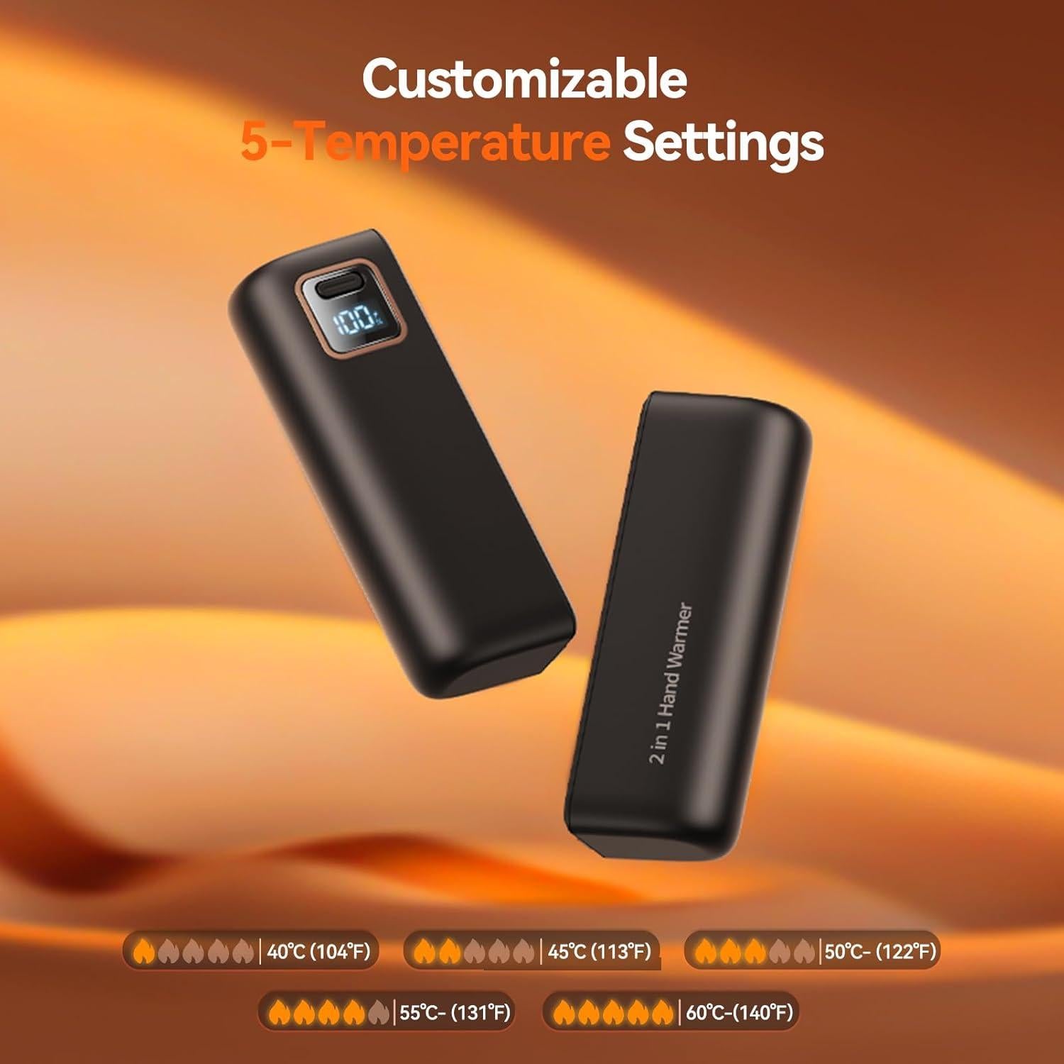 Calentadores de Manos Recargables DIGIX 6000mAh 2 Piezas