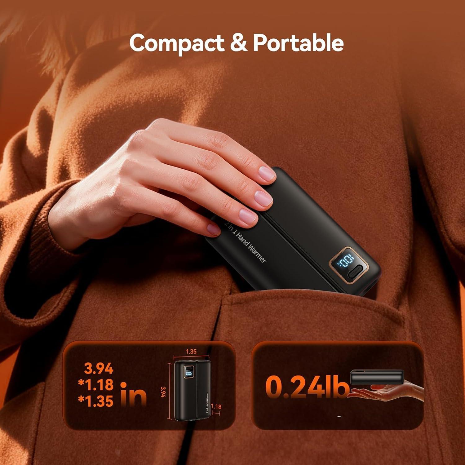 Calentadores de Manos Recargables DIGIX 6000mAh 2 Piezas