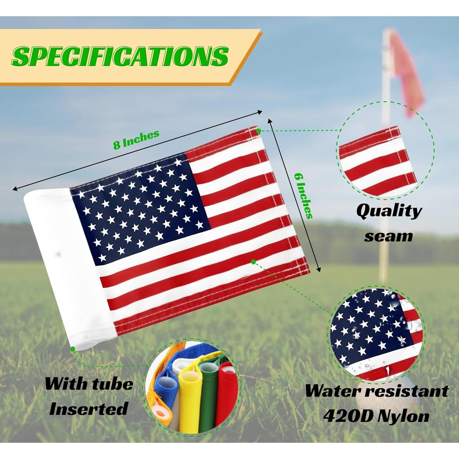 Bandera de Golf LUIVU de Poliester 20x15 cm Doble Cara