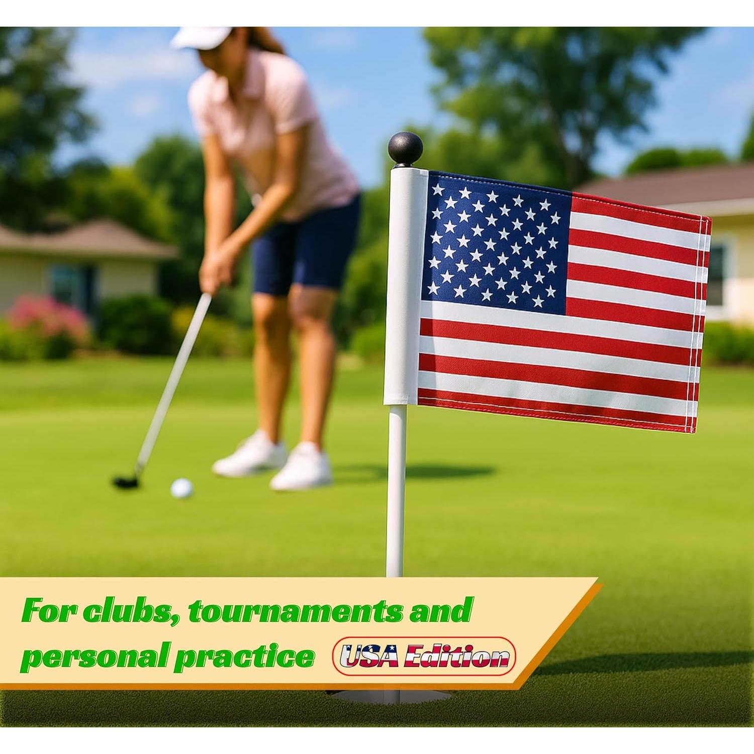 Bandera de Golf LUIVU de Poliester 20x15 cm Doble Cara