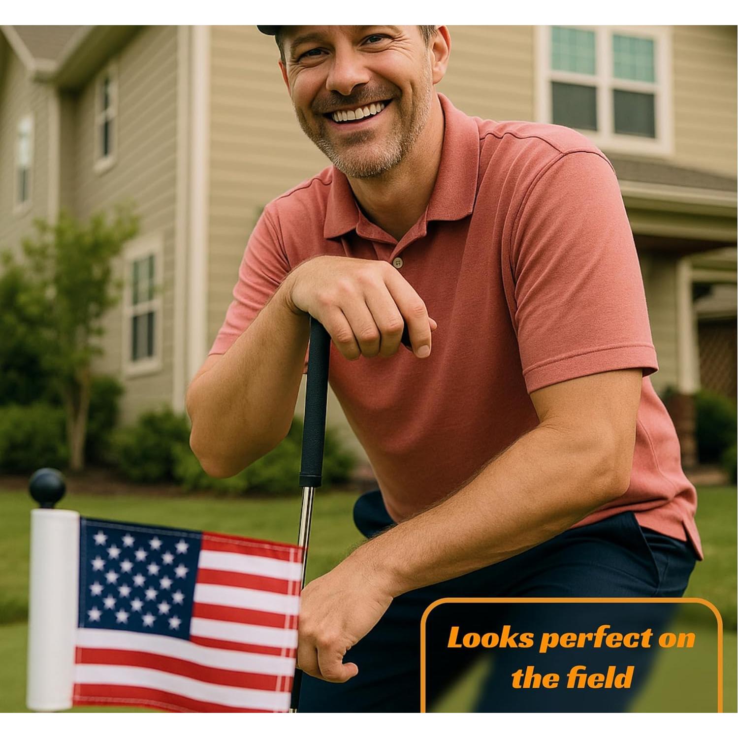 Bandera de Golf LUIVU de Poliester 20x15 cm Doble Cara