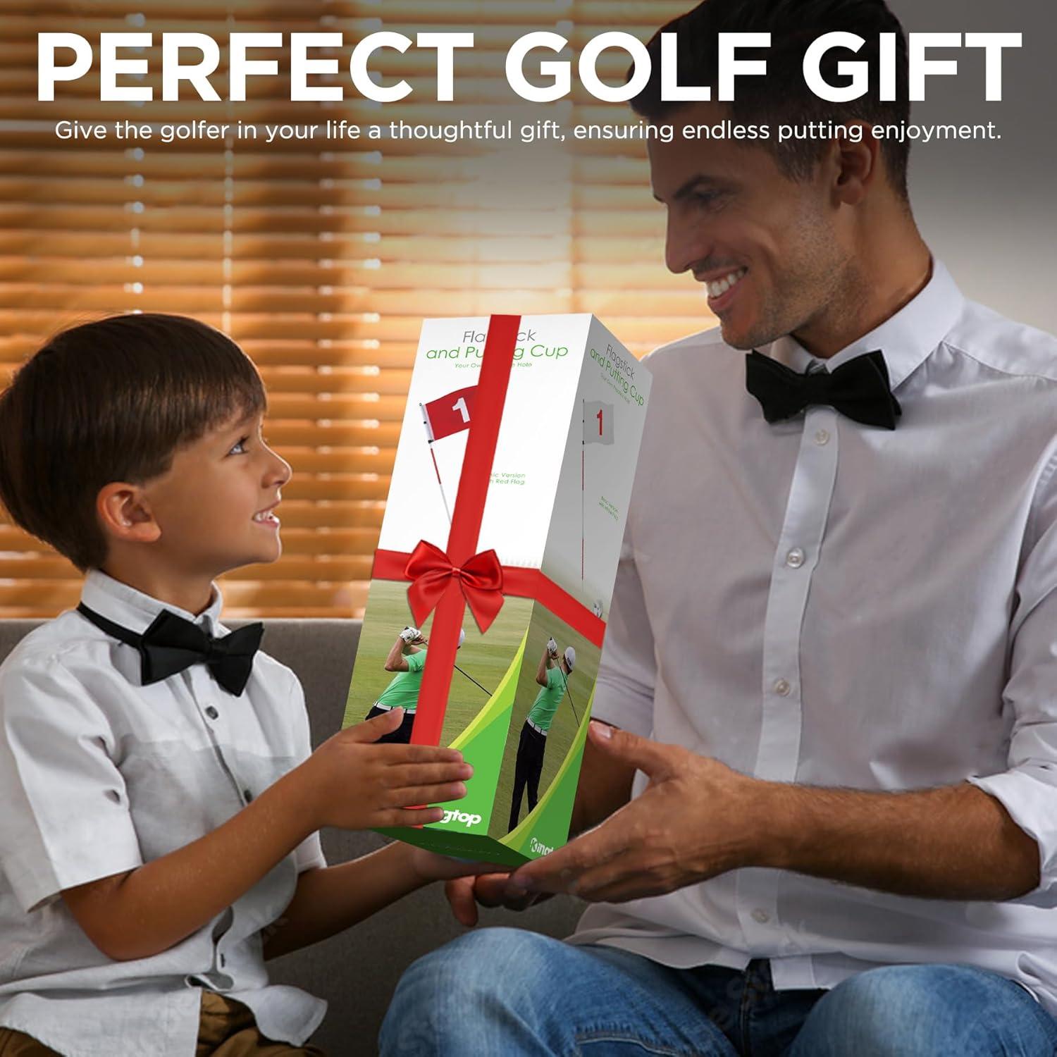 Bandera de Golf KINGTOP 1.83m Portátil con Taza de Agujero