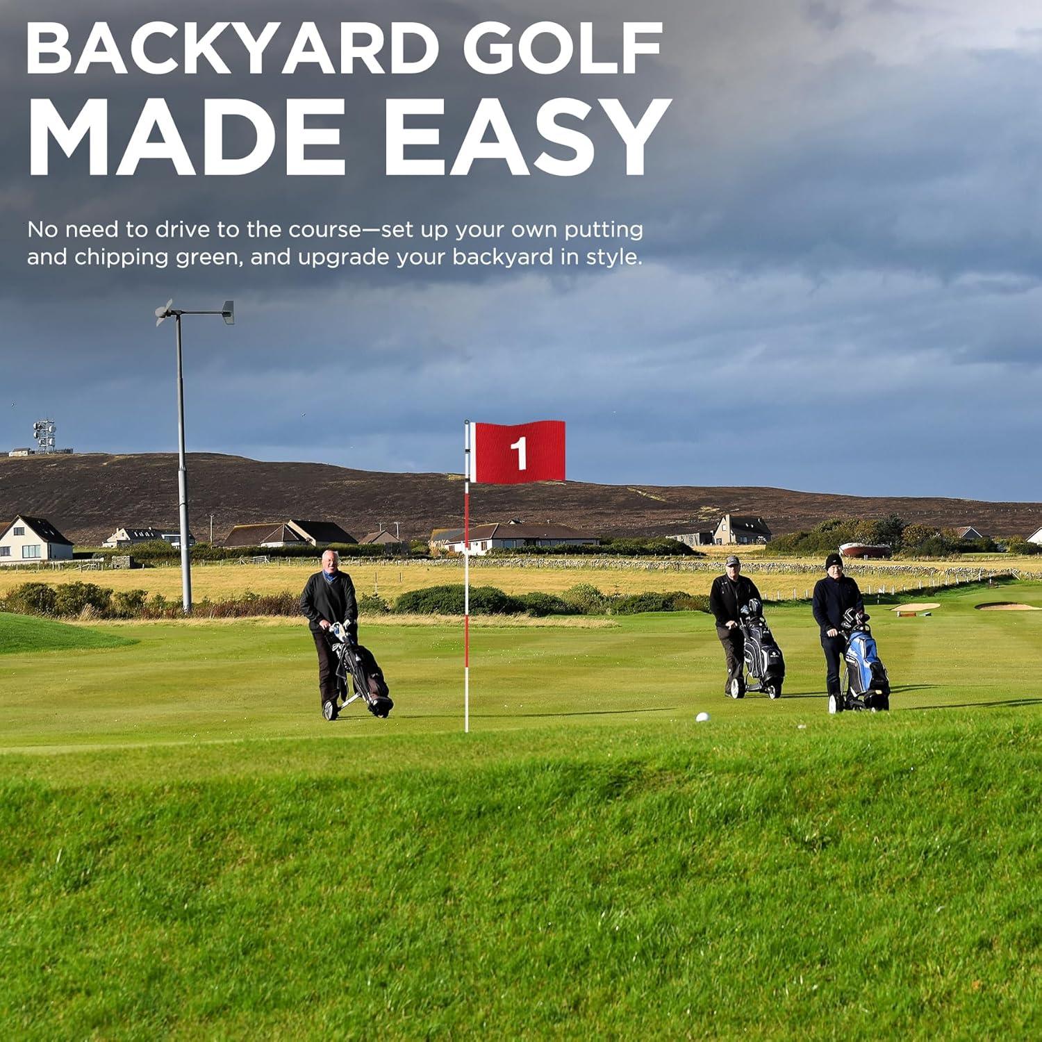 Bandera de Golf KINGTOP 1.83m Portátil con Taza de Agujero