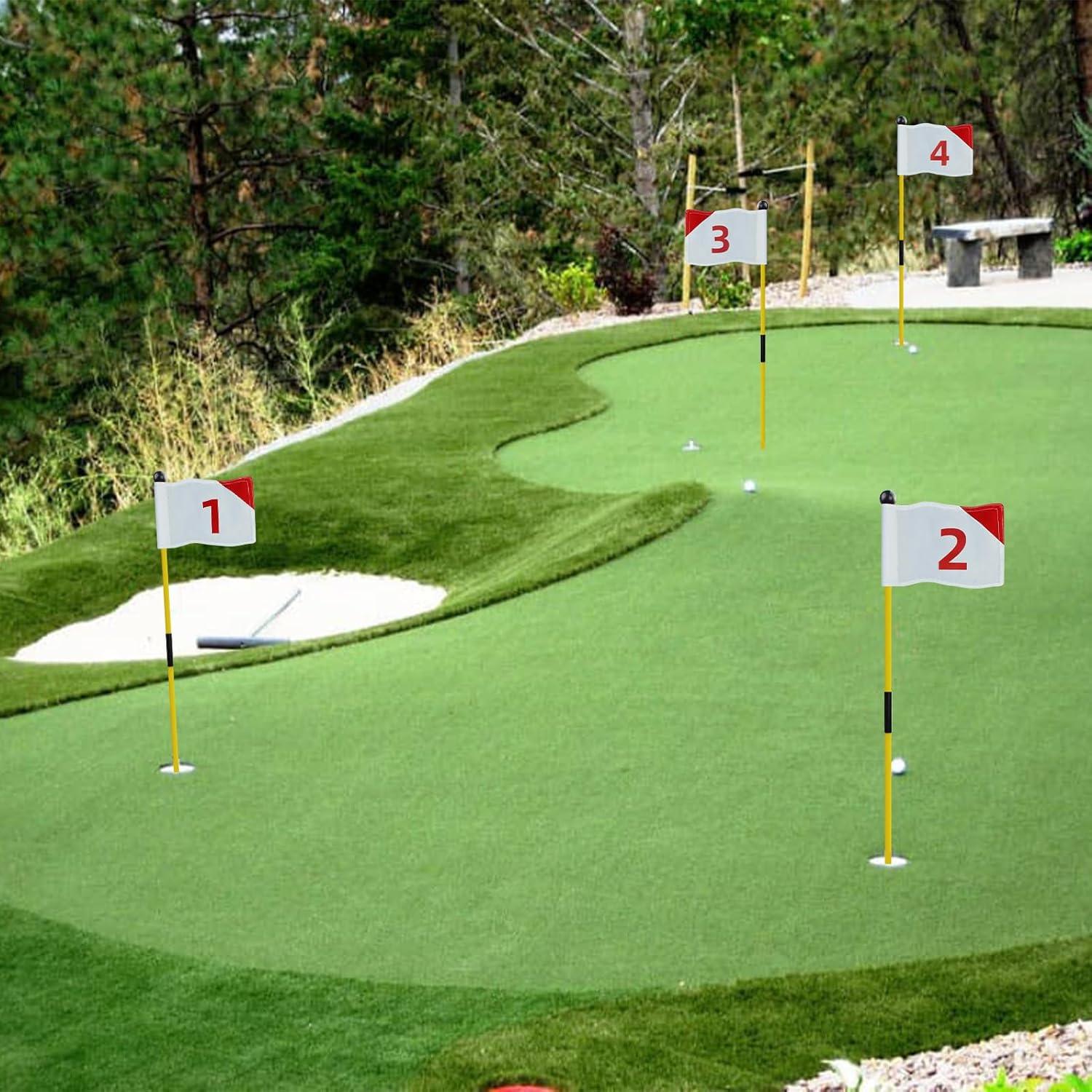 Banderas de Golf Crestgolf 4 PCS Nylon 420D 20x15 cm