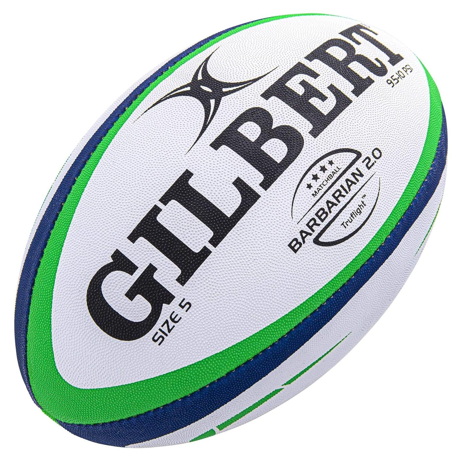 Balón de Rugby Gilbert Barbarian 2.0 Tamaño 5 Cosido a Mano