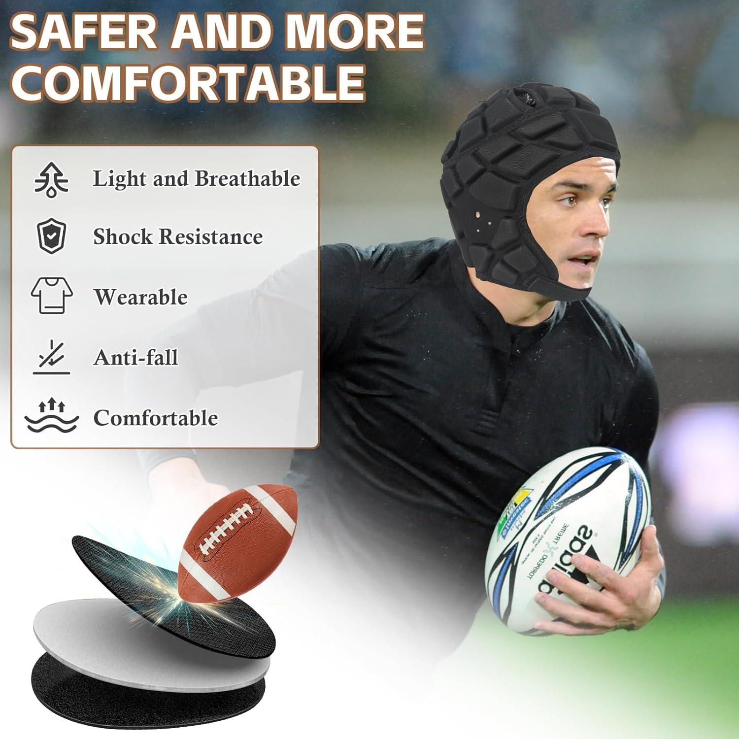 Casco de Fútbol Americano NVAAV Suave Ajustable con Protector Bucal