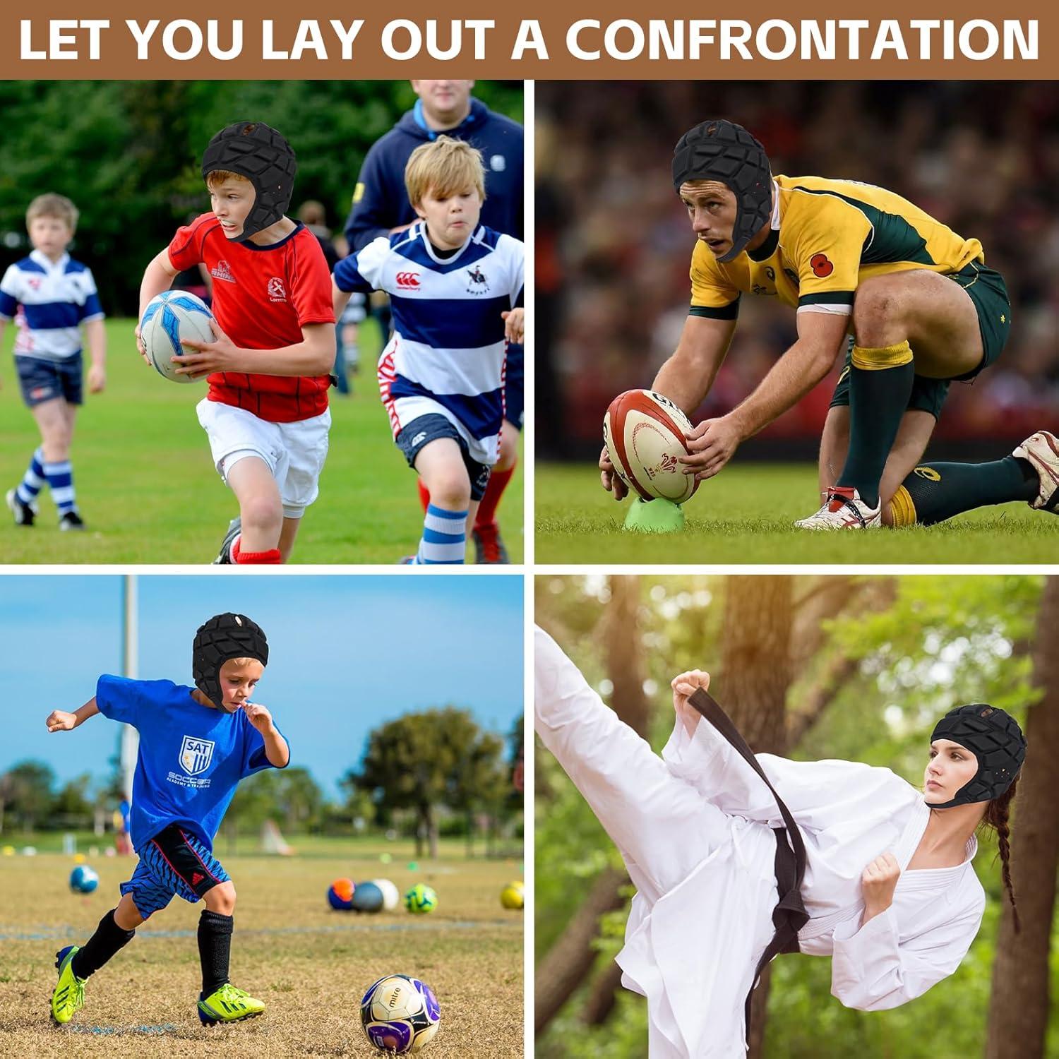 Casco de Fútbol Americano NVAAV Suave Ajustable con Protector Bucal