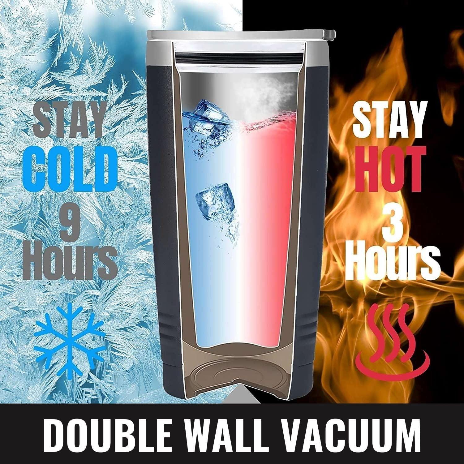 Vaso de Acero Inoxidable Onebttl 591 ml con Tapa y Pajilla