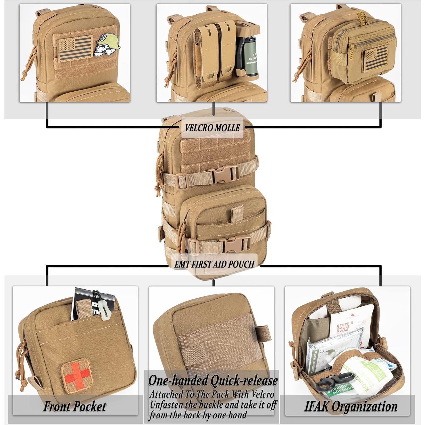 Pack de Hidratación Táctico CLTAC 3L Nylon 500D